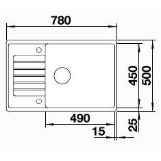 Мойка BLANCO ZIA XL 6S COMPACT ШАМПАНЬ (523279) Способ монтажа под столешницу