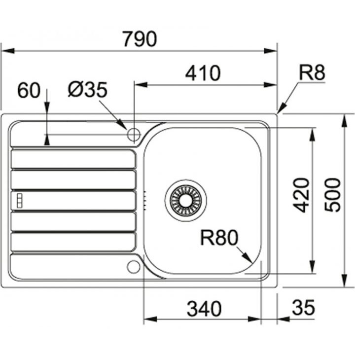 Мойка FRANKE Spark SKL 611-79 (101.0598.809) Материал нержавеющая сталь