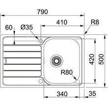 Мийка FRANKE Spark SKL 611-79 (101.0598.809)