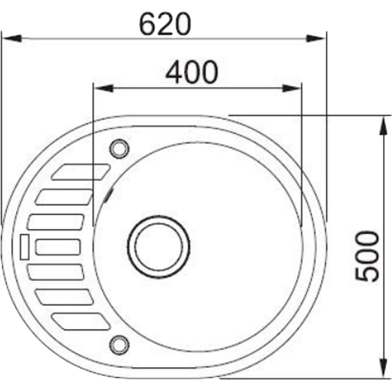 Мийка FRANKE RONDA ROG 611-62 (114.0381.072) Матеріал граніт