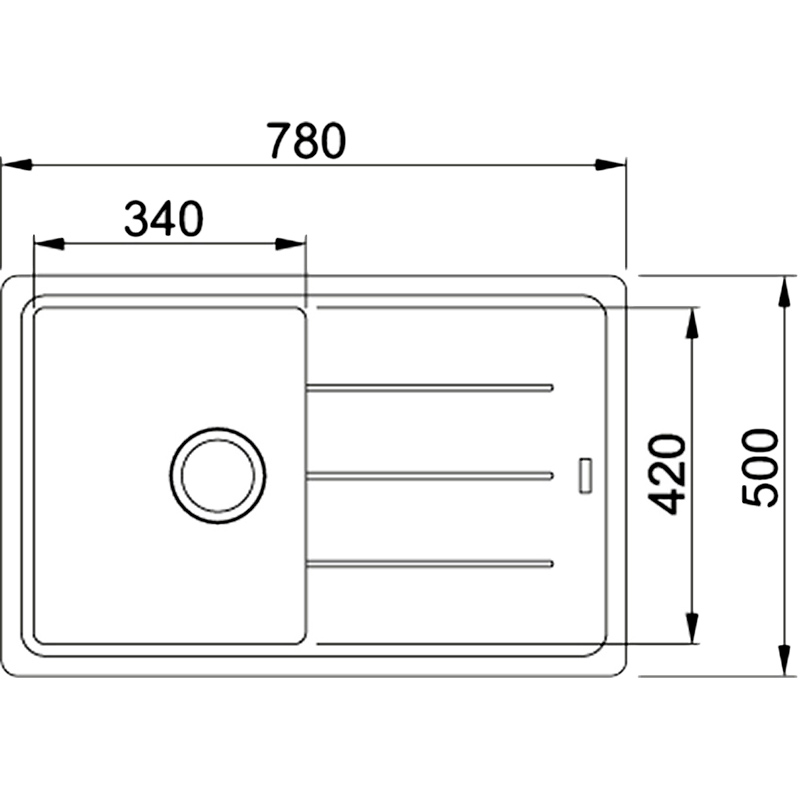 Мойка Franke Basis BFG 611-78 (114.0565.087) Материал гранит