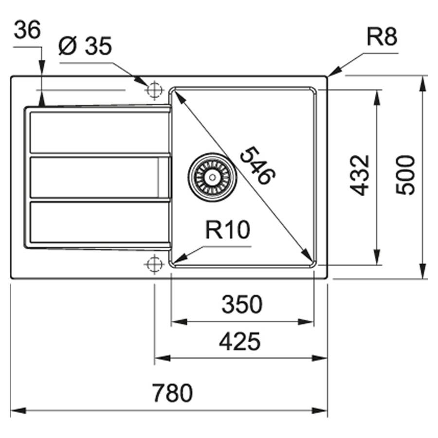 Мойка FRANKE Sirius 2.0 S2D 611-78 (143.0621.334) Способ монтажа врезной