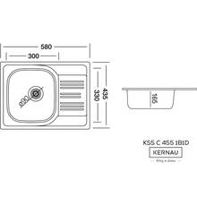 Мойка KERNAU KSS C 455 1B1D SMOOTH (РН016810)