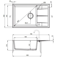 Мойка DEANTE Eridan Metal Graphite (ZQE_G11B)