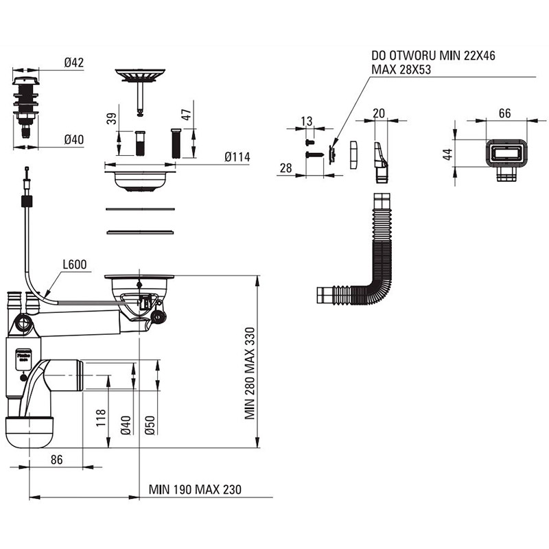 Мийка DEANTE Eridan Metal Graphite (ZQE_G11B) Форма прямокутна