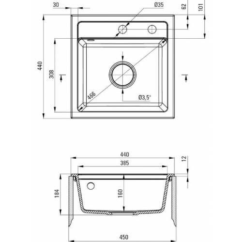 Мийка DEANTE Zorba (ZQZ_N103) Фактура нержавіючої сталі матова