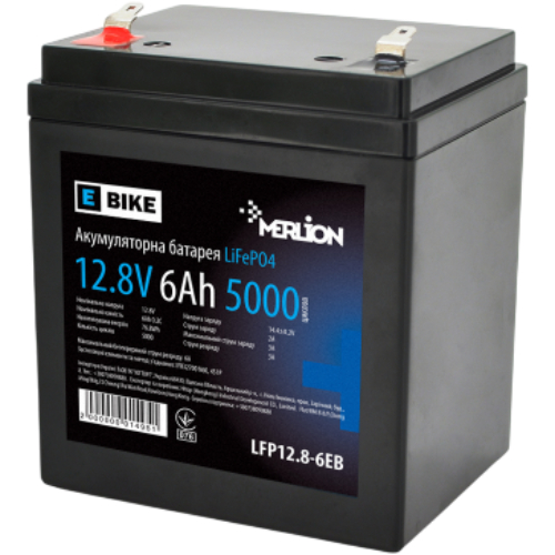 Акумулятор MERLION LiFePO4 12.8V 6AH (LFP12.8-6EB)