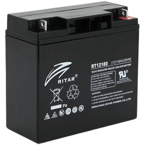 Аккумулятор RITAR AGM 12V 18.0Ah Q4 Black Case (RT12180BL5)