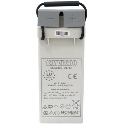 Акумулятор MONBAT FRONT TERMINAL AGM 12V/200Ah (12MVR200) Ємність 200