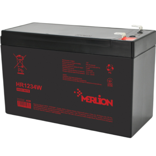 Акумулятор MERLION 12V 9.5Ah Q10/420 Black (HR1234W)