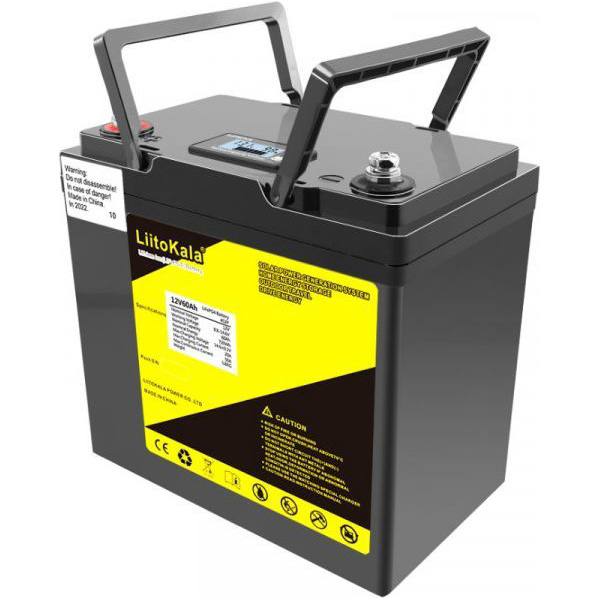 Акумуляторна батарея LIITOKALA LiFePO4 12V-60Ah LCD (12V60Ah LiFePO4 LCD) Розміри 210х250х210