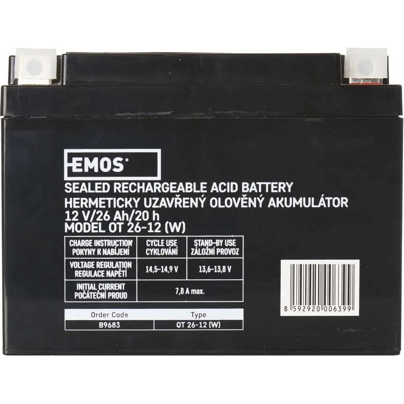 Аккумулятор EMOS для ИБП 12V 26Ah (B9683)