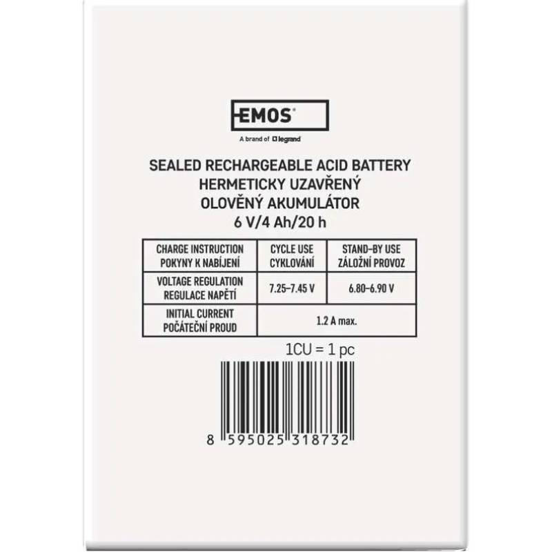 Аккумулятор EMOS B9641 AGM 6V Емкость 4