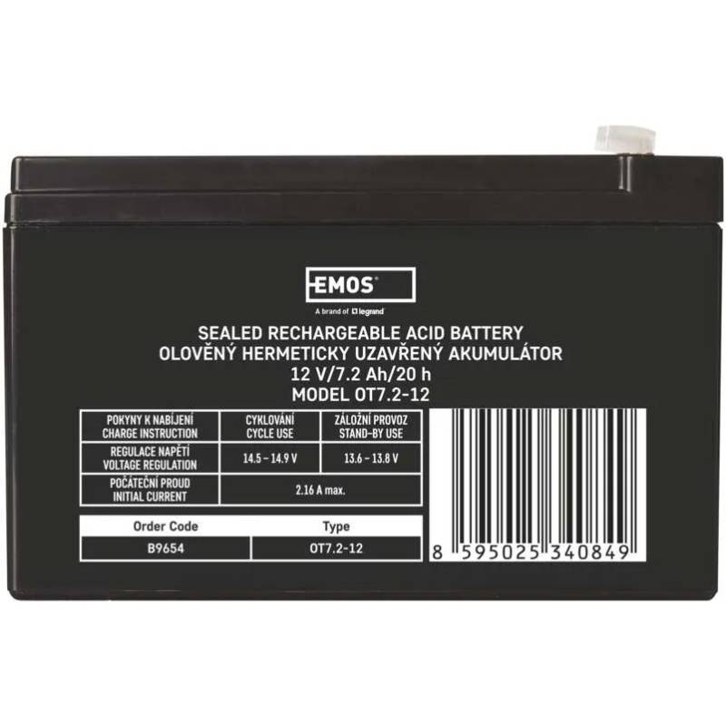 Аккумулятор EMOS B9654 AGM 12V Напряжение 12
