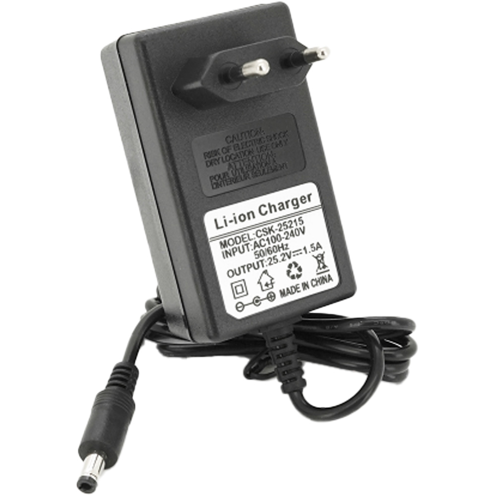 Зарядний пристрій VOLTRONIC для акумуляторів Li-ion 25.2V 6S 1.5A 5.5 х 2.5 мм Black (YT-CKS-25215)