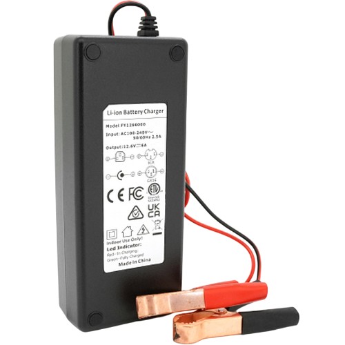 Зарядний пристрій TENGSHUN для акумуляторів Li-Ion 12V 3S 6A з клемами Clips (YT-TS-12660) Напруга 12.6