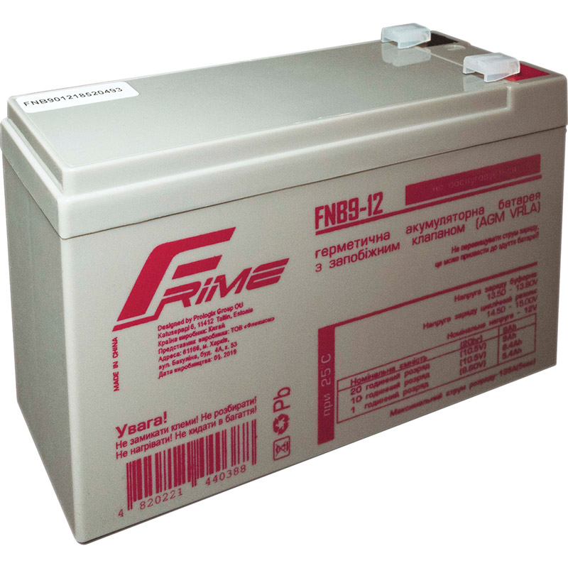 

Аккумулятор FRIME AGM 12V 19AH (FNB9-12), Аккумулятор 12V 9AH (FNB9-12) AGM