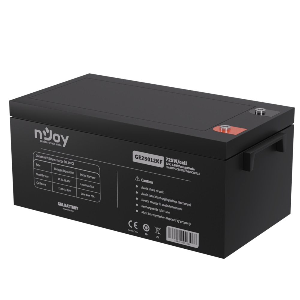Акумулятор NJOY 12V 250AH BTVGCBEOGHYKFCW01B GEL (GE25012KF) Тип для ДБЖ