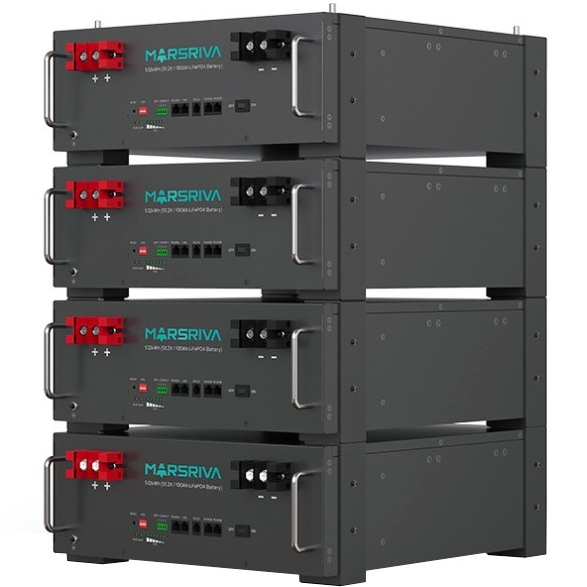 Аккумулятор MARSRIVA MR-LFP5.12-LRT LiFePO4 Battery 51.2V/100Ah Тип аккумулятора литий-железо-фосфатный (LiFePO4)