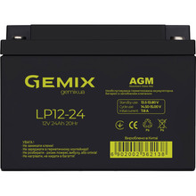 Акумулятор GEMIX AGM 12V 24Ah (LP12-24) Акумулятор GEMIX AGM 12V 24Ah (LP12-24)