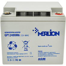 Аккумулятор MERLION AGM 12V 40Ah Grey (GP12400M6)