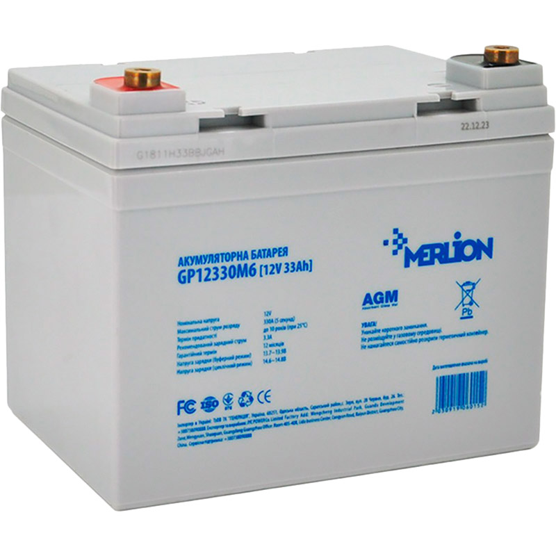 Аккумулятор MERLION AGM 12V 33Ah (GP12330M6)