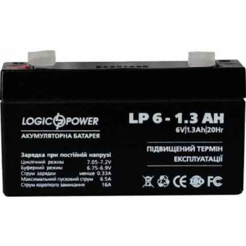 Аккумулятор LOGICPOWER LPM 6V 1.3 Аh (4157) Напряжение, В 6