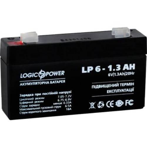 Аккумулятор LOGICPOWER LPM 6V 1.3 Аh (4157) Емкость 1.3