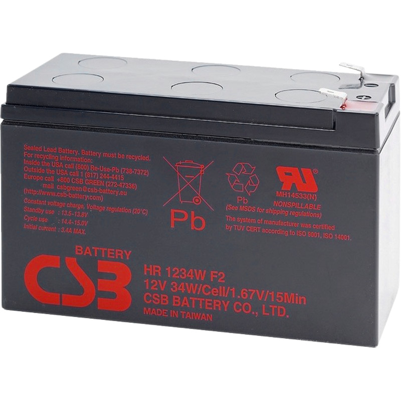 Аккумулятор CSB AGM 12V 9Аh Black (HR1234WF2)