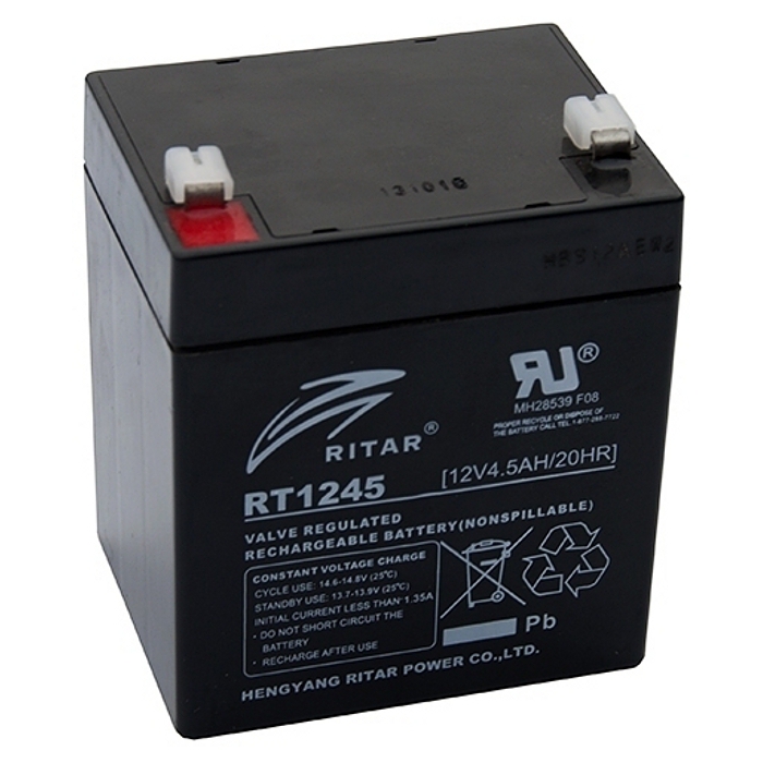 

Аккумулятор RITAR для ИБП AGM 12V-4.5Ah Black (RT1245), Батарея до ДБЖ AGM RT1245, 12V-4.5Ah, Black