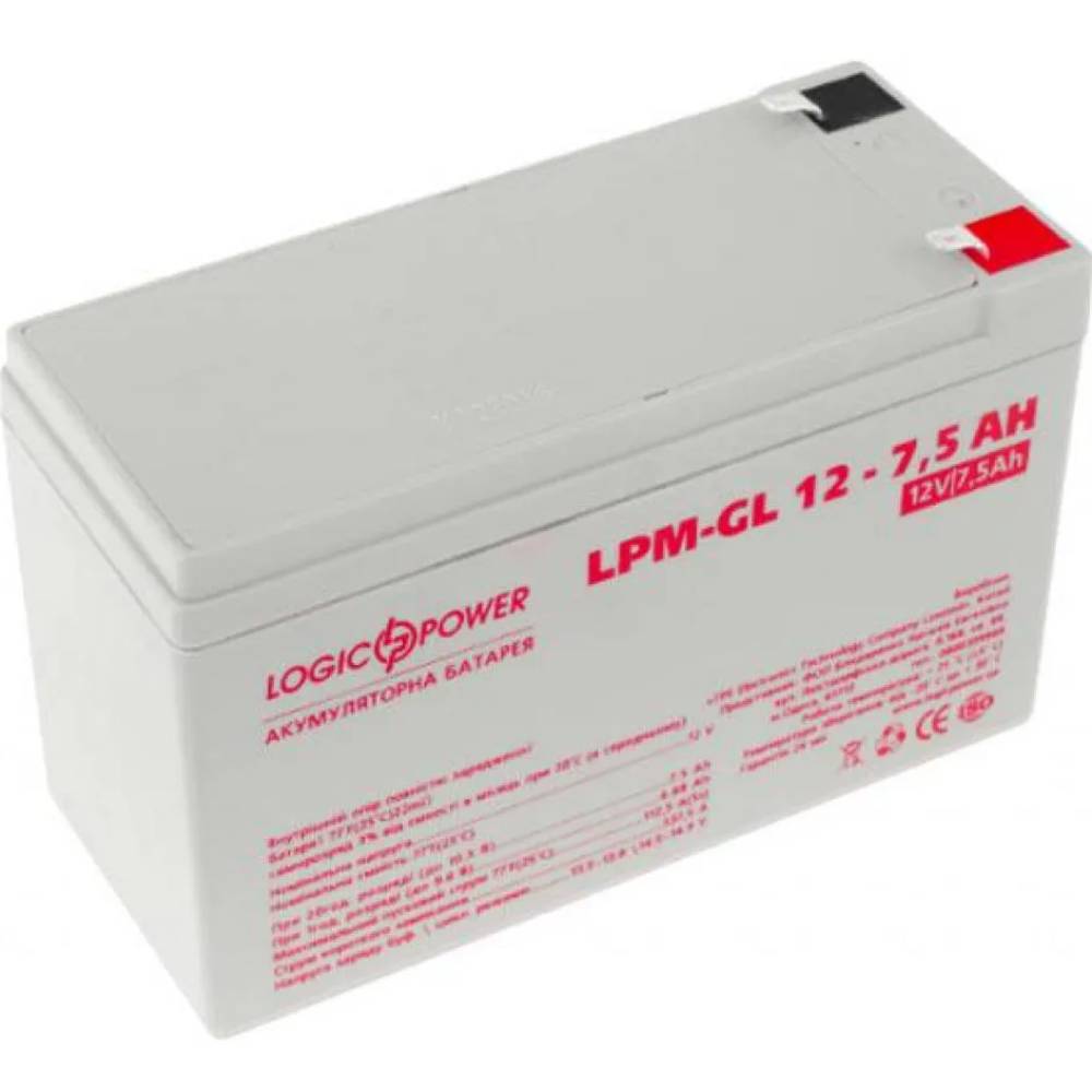 Аккумулятор LOGICPOWER для ИБП LPM-GL 12V-7.5Аh (6562) Емкость 7.5