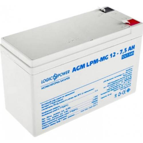 Акумулятор LOGICPOWER для ДБЖ LPM MG 12V-7.5Аh (6554) Ємність 7.5