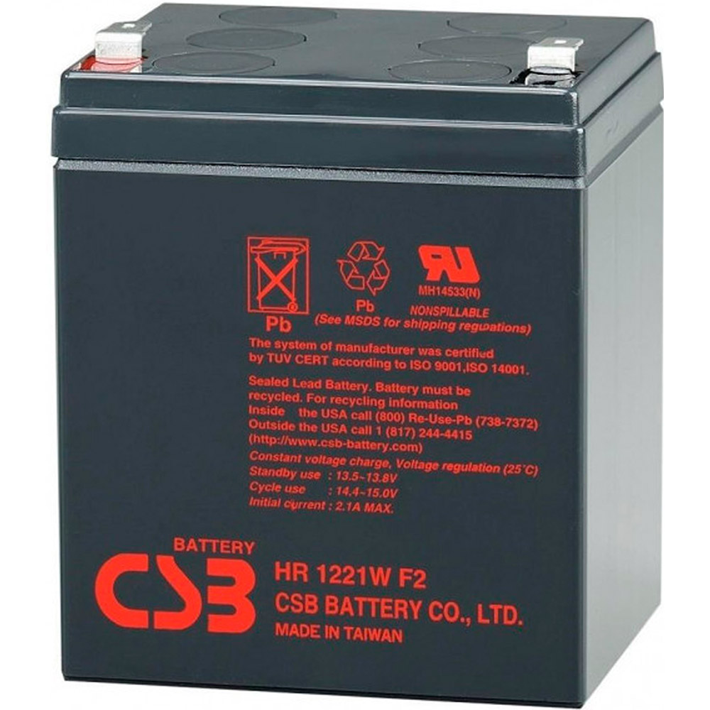 Аккумулятор CSB 12V 5Ah (HR1221WF2)