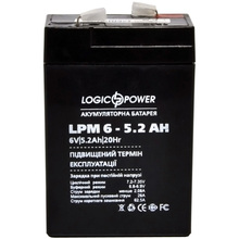 Акумулятор LOGICPOWER LPM 6В 5.2 Ач (4158)