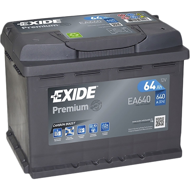 Акумулятор EXIDE PREMIUM 64Ah 640EN (EA640)