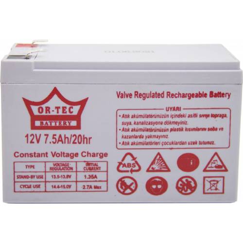 Акумулятор OR-TEC 12V/7,5 Ah GEL