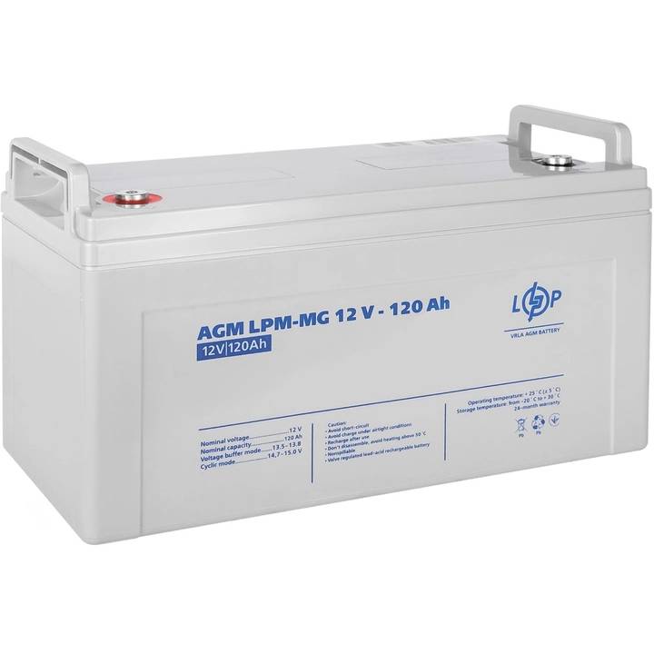 Акумулятор LOGICPOWER AGM LPM 12V 120AH (LP3876) Напряжение, В 12