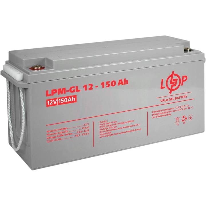 Акумулятор LOGICPOWER GEL LPM 12V 150AH (LP4155) Напряжение, В 12