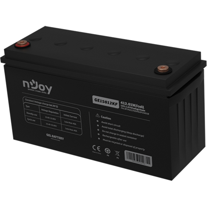 Аккумулятор NJOY GE15012KF 12V 150AH GEL (GE15012KF) Вес 43.3