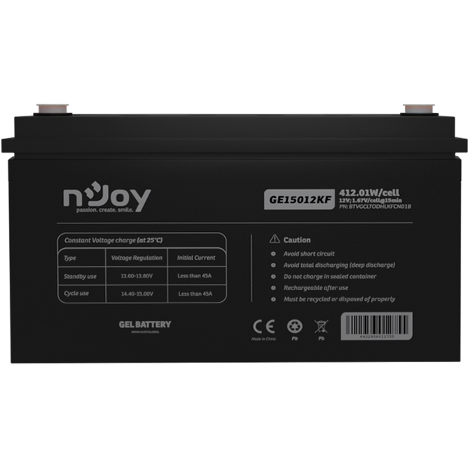 Аккумулятор NJOY GE15012KF 12V 150AH GEL (GE15012KF)