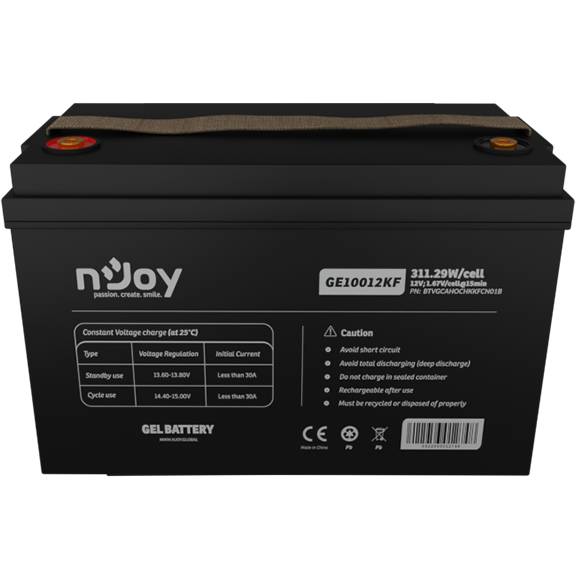 Акумулятор NJOY GEL GE10012KF 12V 100AH (BTVGCAHOCHKKFCN01B) Ємність 100