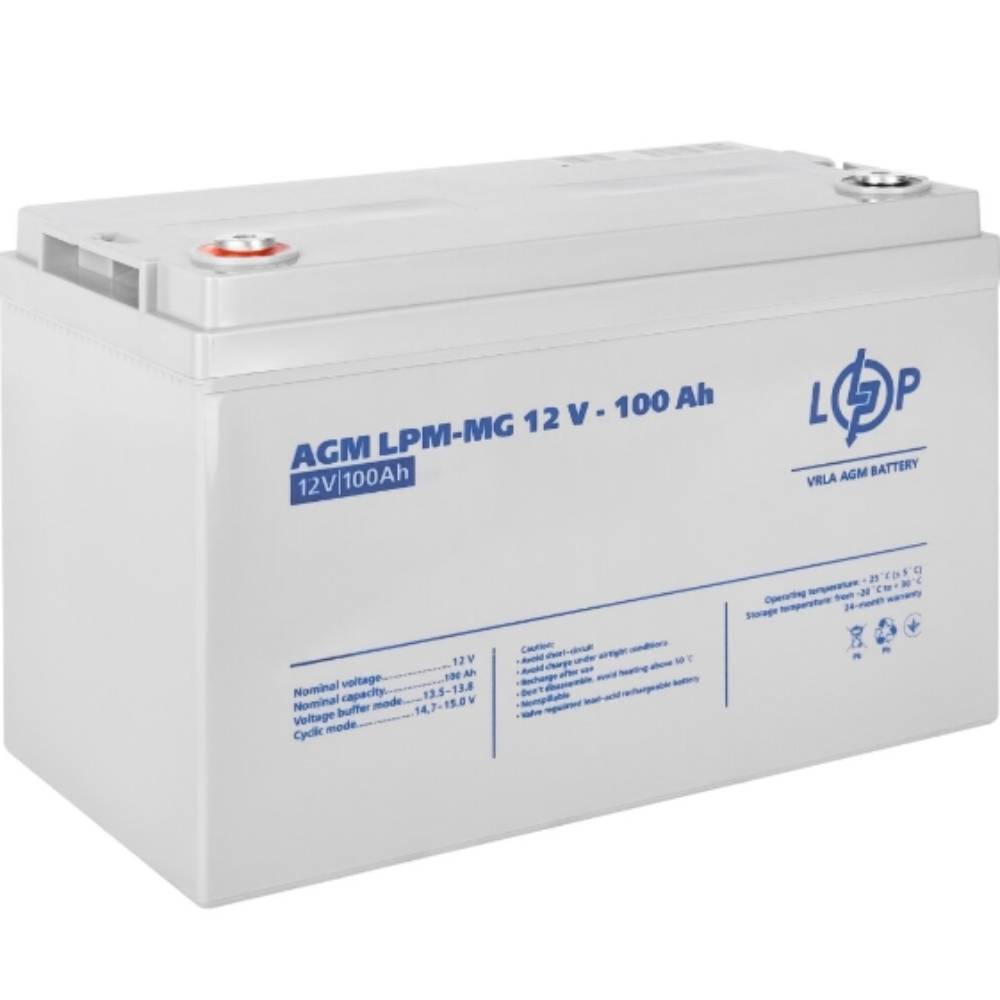 Аккумулятор LOGICPOWER LPM-MG12-100AH MULTIGEL Допустимая температура среды, °С -20 ~ +50