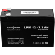 Акумулятор LogicPower AGM LPM 12V 7.2Ah (LP3863)