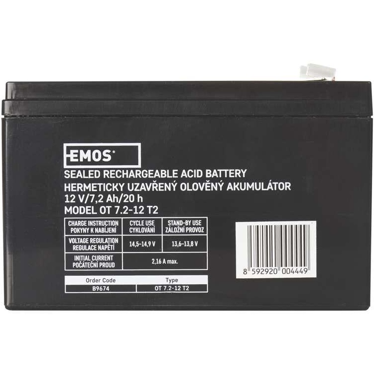 Акумулятор EMOS AGM 12V 7.2AH (B9674)