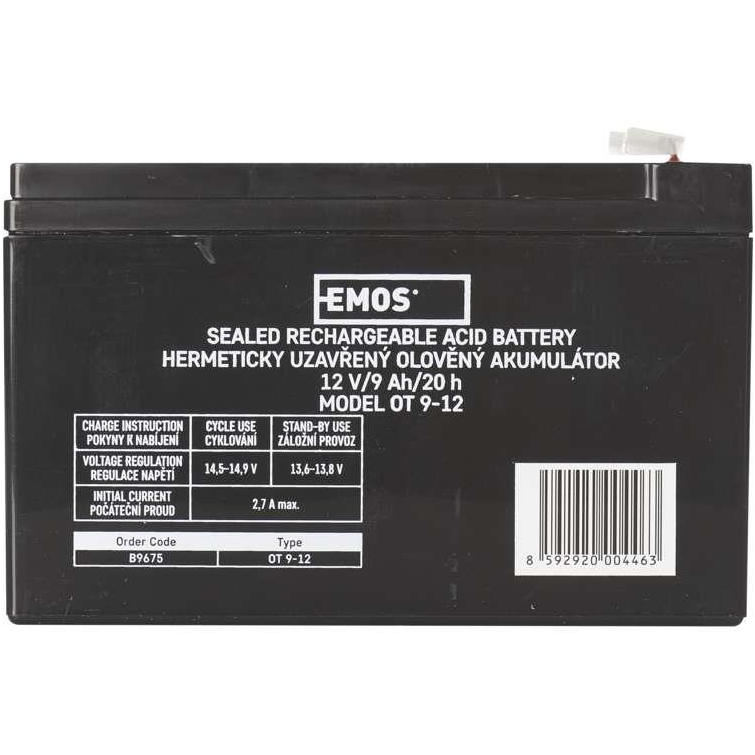 Акумулятор EMOS AGM 12V 9AH (B9675)
