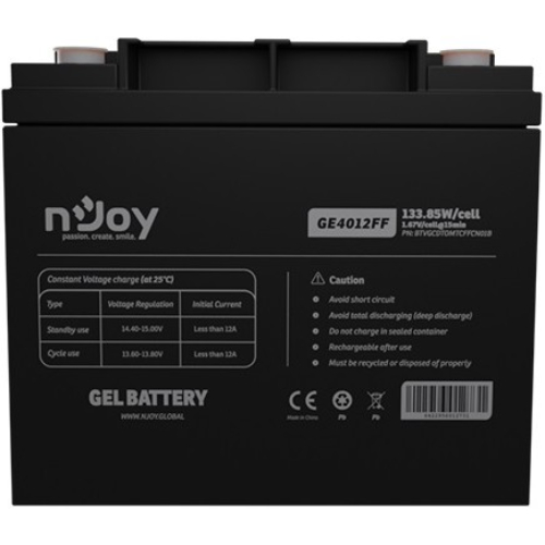 Акумулятор NJOY GE4012FF GEL 12V 40AH (BTVGCDTOMTCFFCN01B)