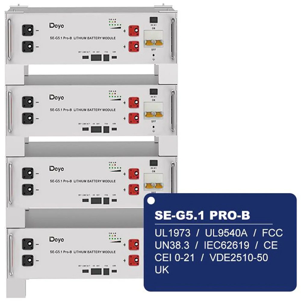 Акумулятор DEYE SE-G5.1 Pro-B LiFePO4 LV 51.2v 100AH 5.12kwh (SE-G5.1 Pro-B) Допустима температура довкілля, °С  Робоча температура заряду, що рекомендується, 0°C - +55°C, Рекомендована робоча температура розряду -20°C - +55°C