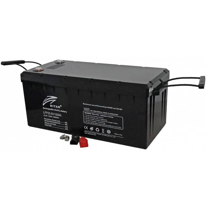 Акумулятор RITAR 24 В 100 Aчас LiFePo4 LFP25.6V100Ah G1 Ємність 100