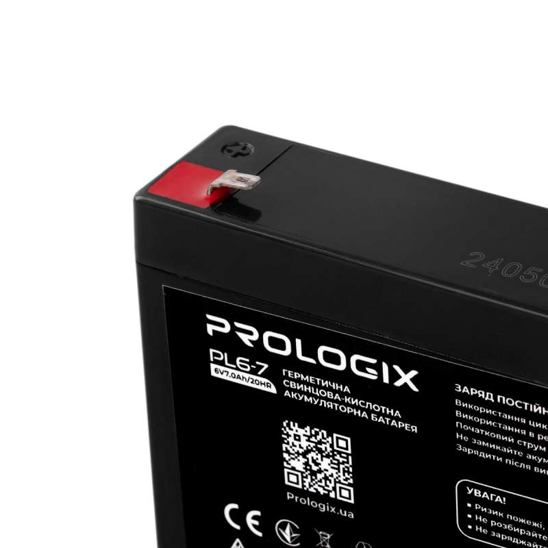 Акумулятор PROLOGIX 6V 7 AH (PL6-7) Розміри 94 х 34 х 151