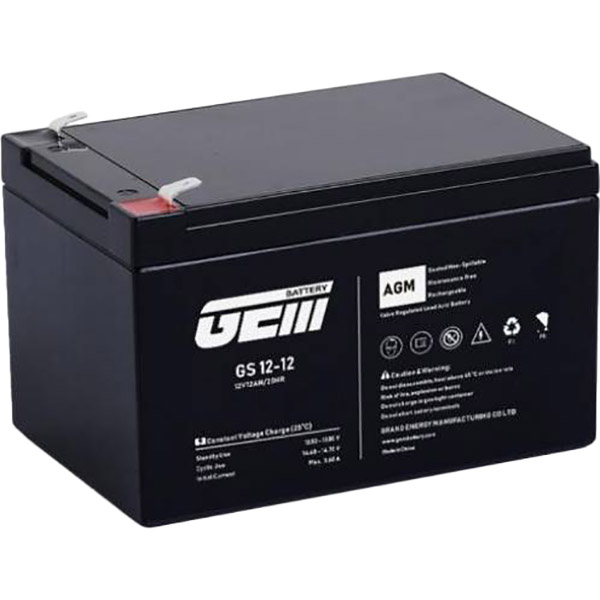 Аккумулятор GEM BATTERY 12V 12.0A AGM (GS 12-12) Емкость 12